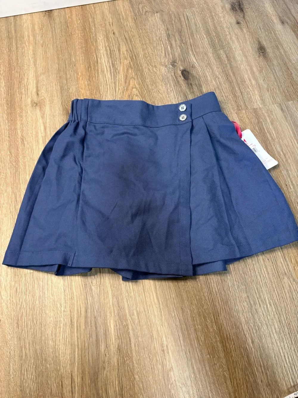 Justice Blue Pleated Skort Girls Size Medium 10 NWT Button Front School Uniform